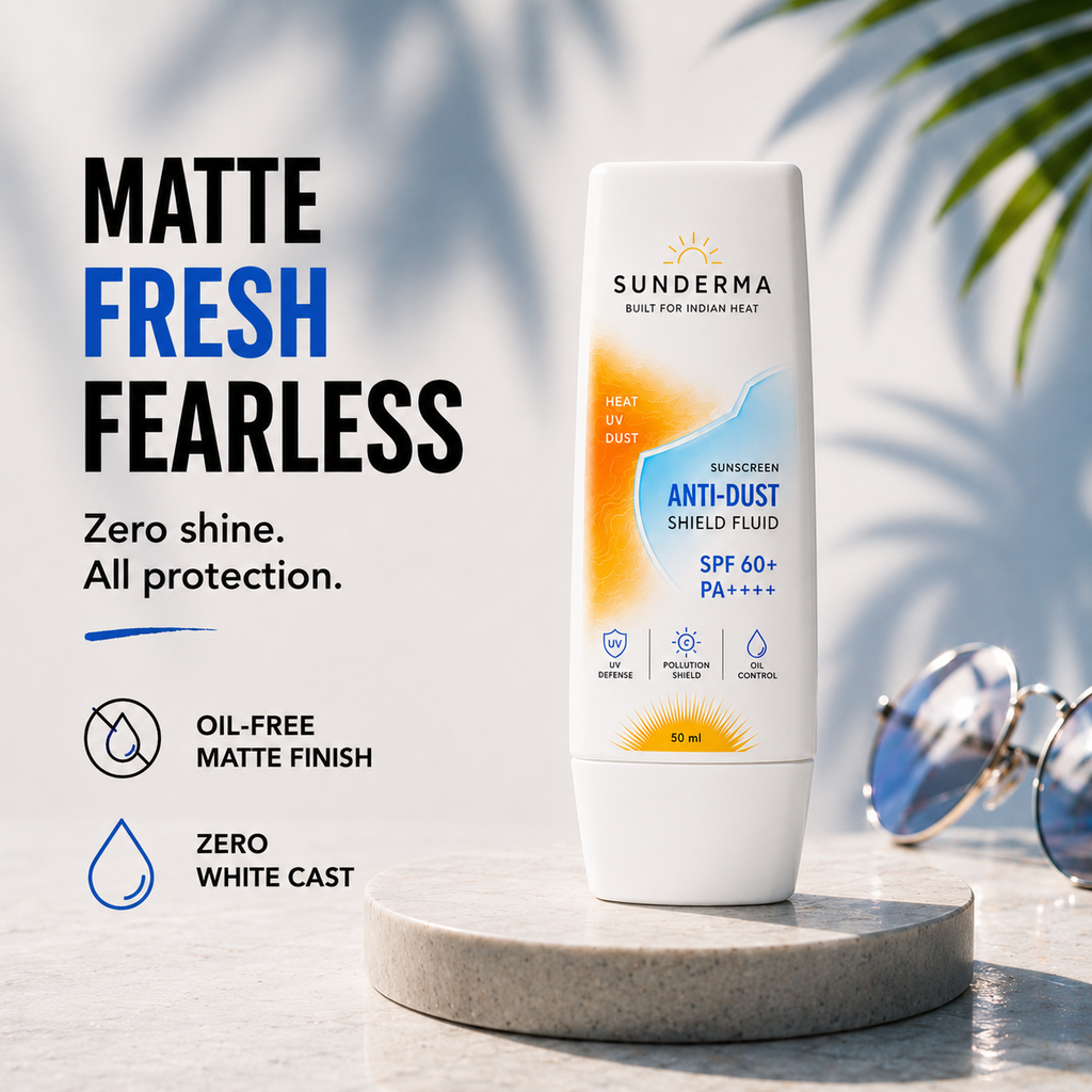 Sunderma Anti-Dust Shield Fluid Sunscreen SPF 60+ PA++++
