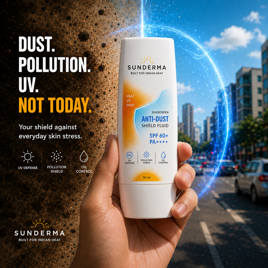 Sunderma Anti-Dust Shield Fluid Sunscreen SPF 60+ PA++++