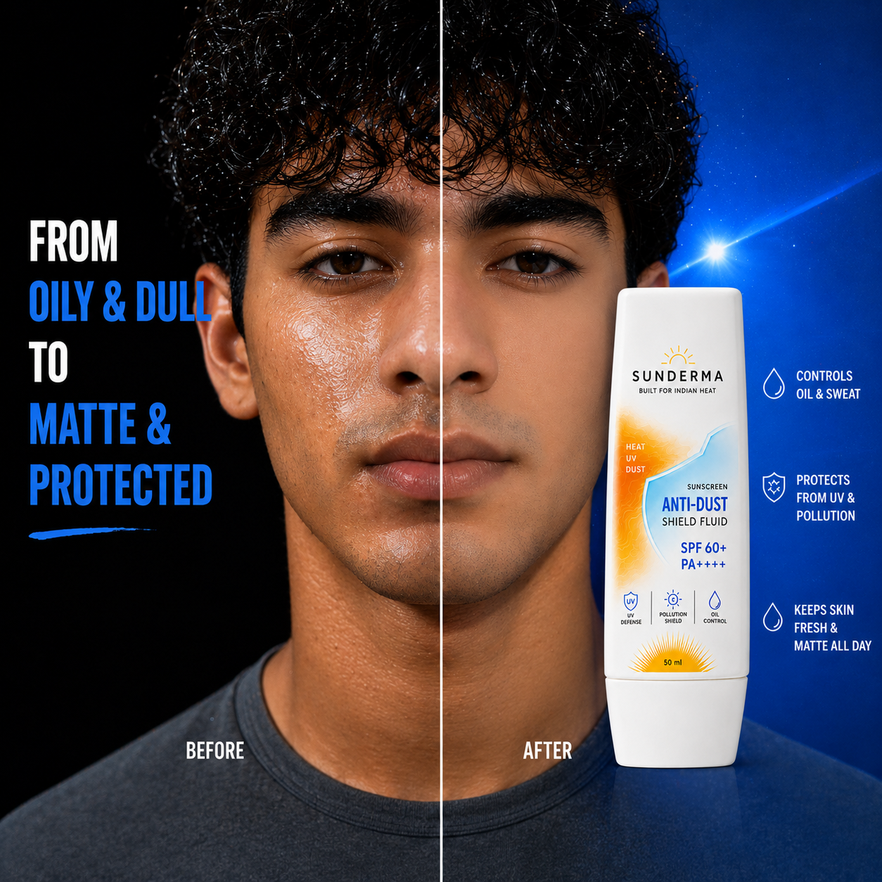 Sunderma Anti-Dust Shield Fluid Sunscreen SPF 60+ PA++++
