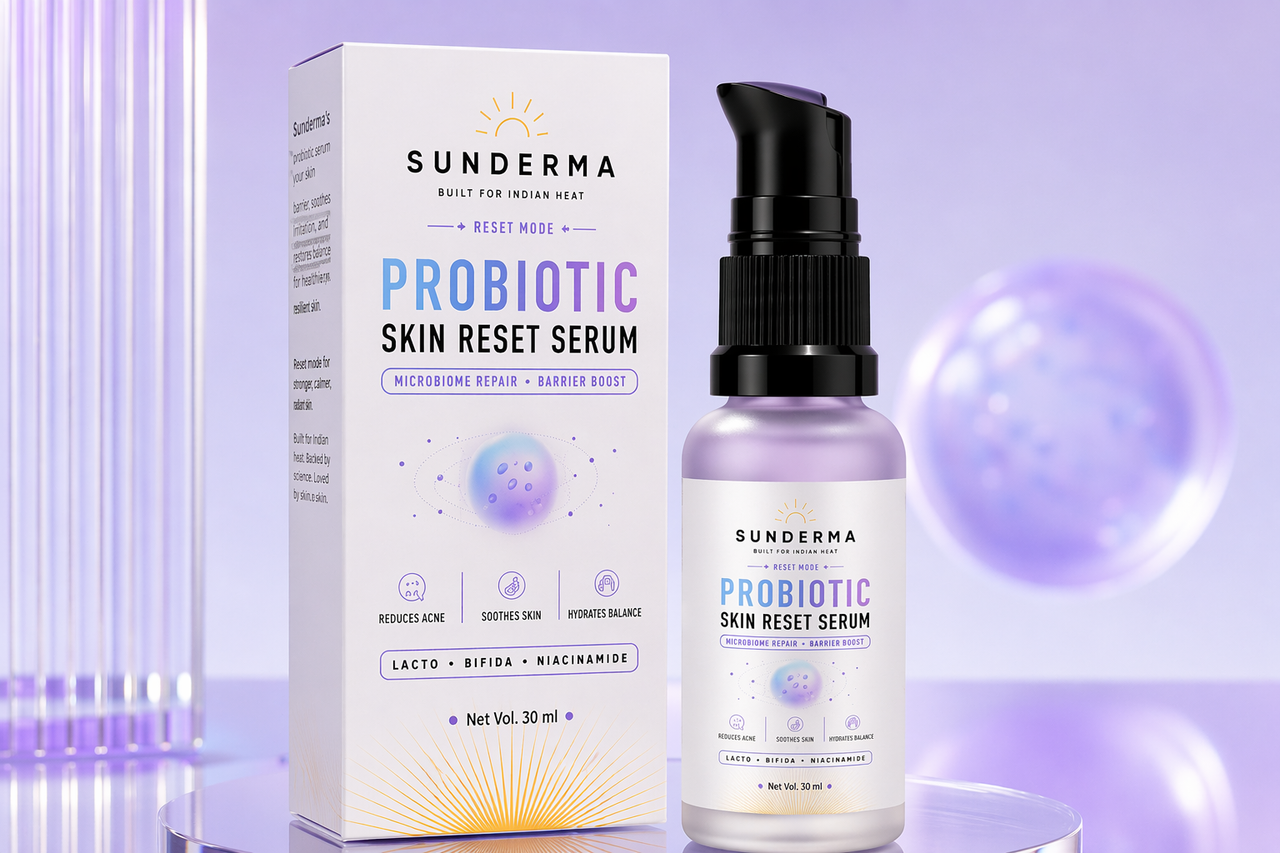 Sunderma Probiotic Skin Reset Serum – Microbiome Repair + Barrier Boost