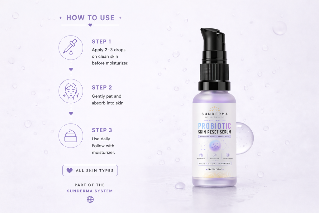 Sunderma Probiotic Skin Reset Serum – Microbiome Repair + Barrier Boost