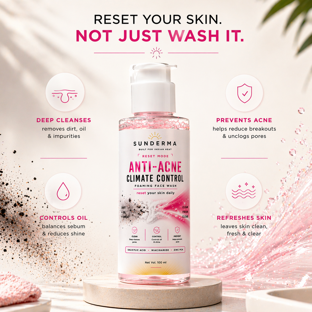 Sunderma Anti-Acne Climate Control Foaming Face Wash