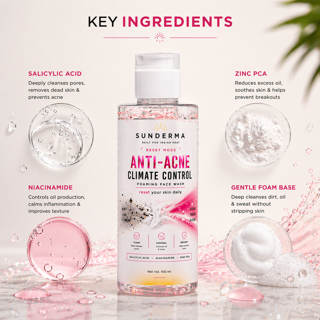 Sunderma Anti-Acne Climate Control Foaming Face Wash