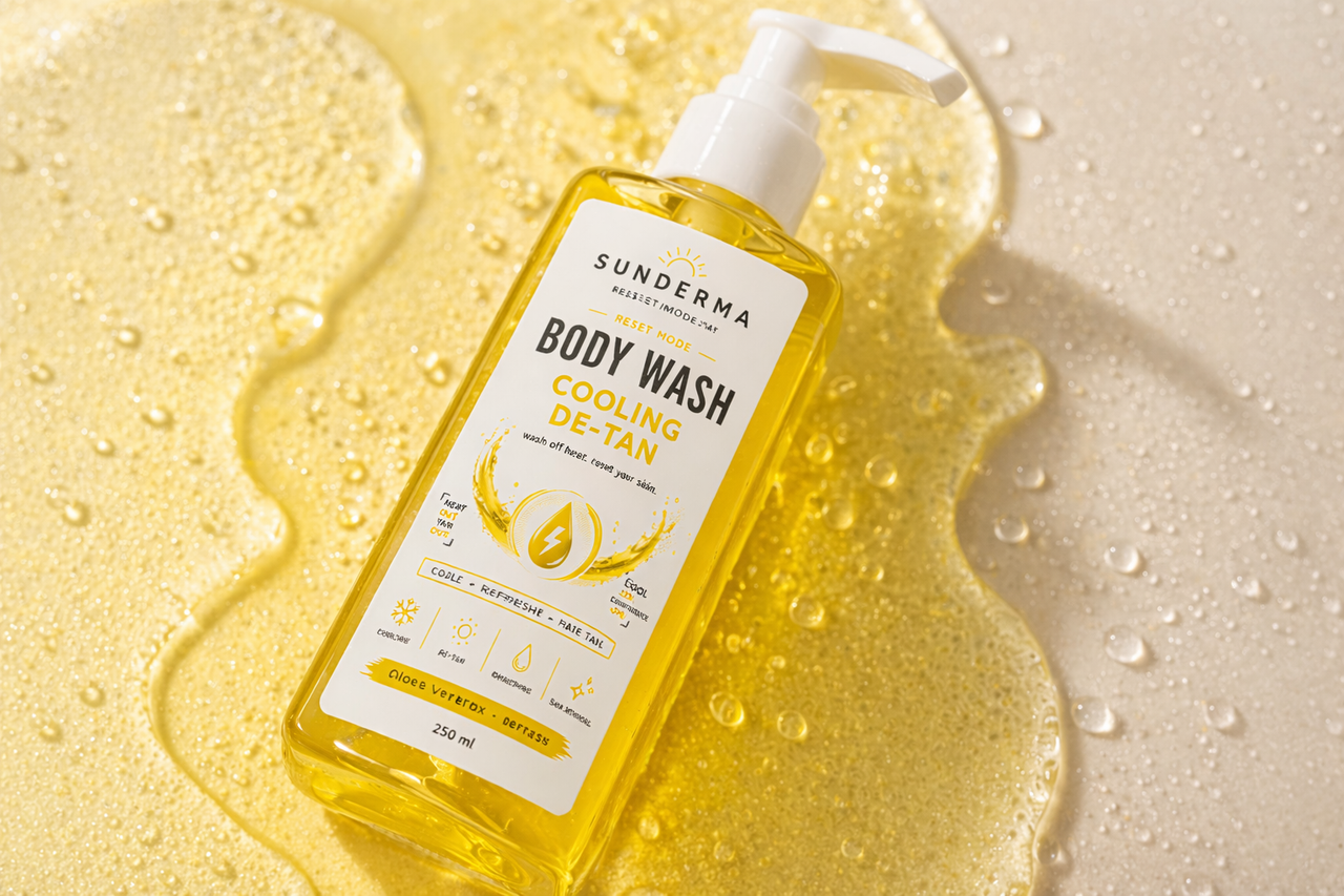 Sunderma Body Wash — Cooling De-Tan Reset