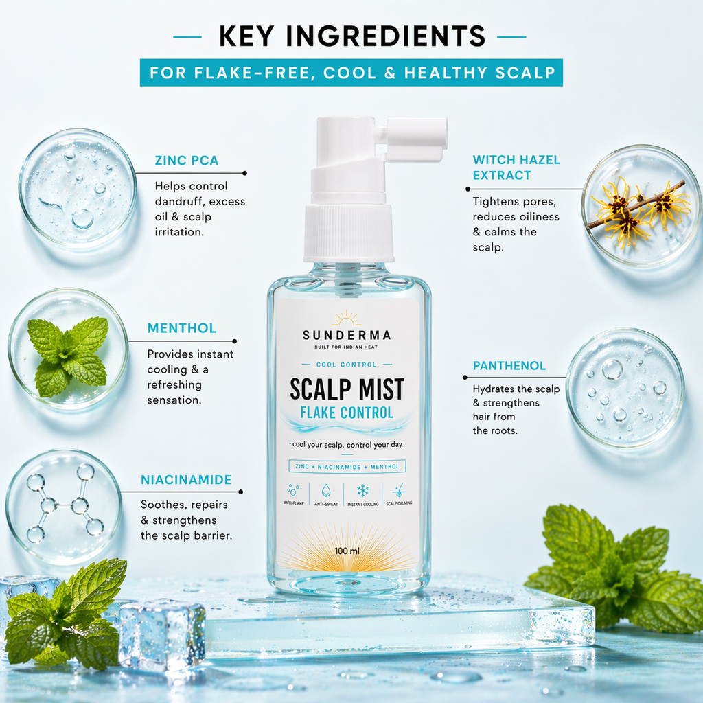 Sunderma Scalp Mist — Flake and Dandruff Control + Instant Cooling