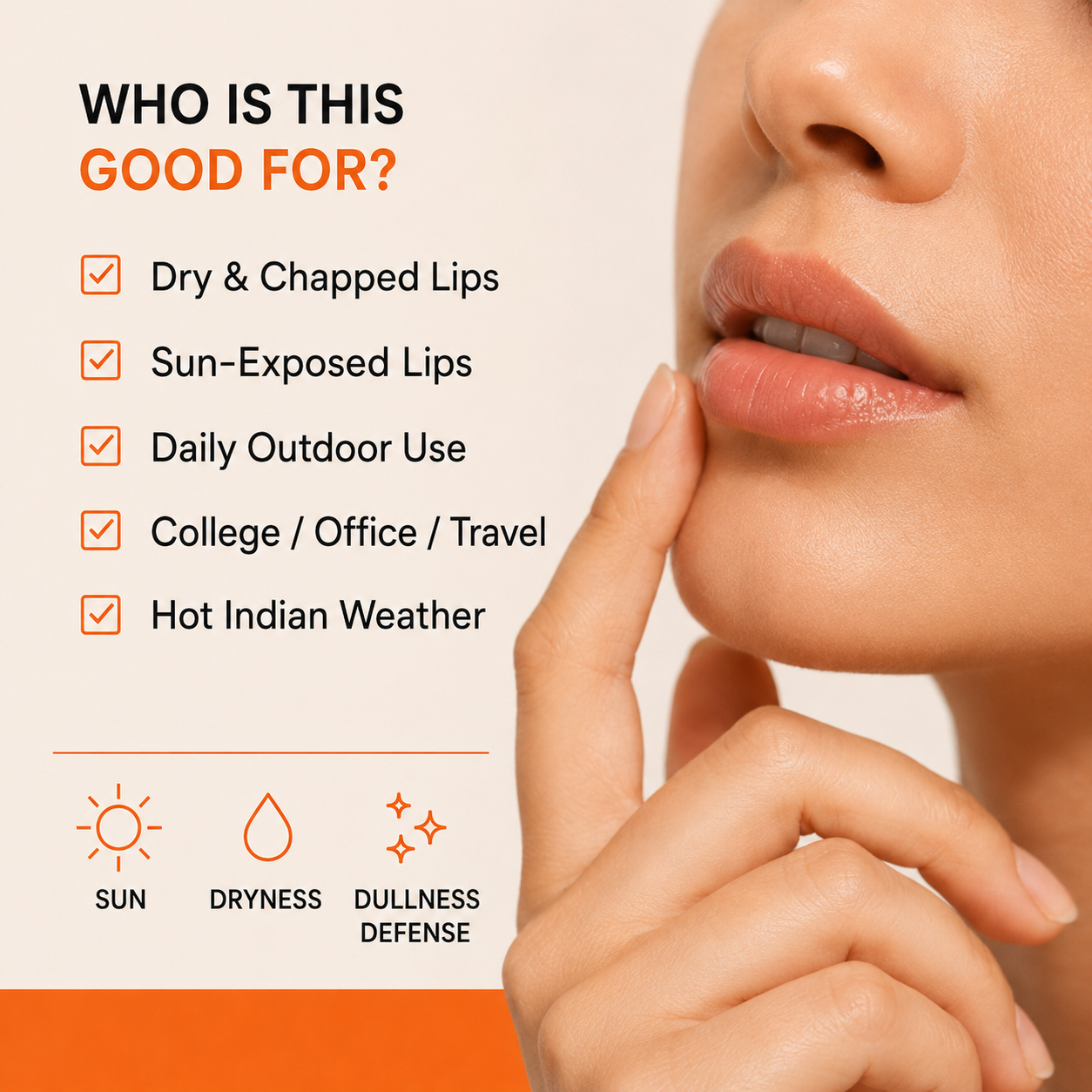 SUNDERMA LipShield™ SPF 50 Lip Balm – Clear Defense