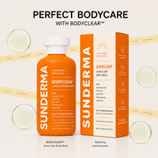 SUNDERMA BodyClear Acne Clear Body Wash with Salicylic Acid, Tea Tree, Zinc PCA, Niacinamide & Aloe Vera for Back, Chest & Body Acne-Prone Skin | 200 ml