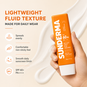 SUNDERMA Anti-Dust Shield SPF 60+ Sunscreen | Lightweight Milky Fluid Sunscreen for Sun, Dust, Sweat & Pollution | 50g